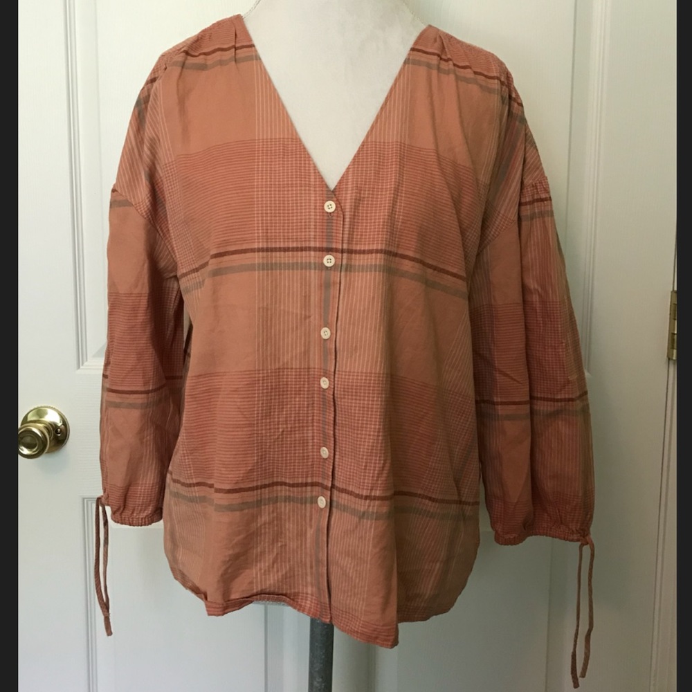 Madewell Plaid Button Down Top